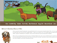 Tablet Screenshot of dachshundrescueofohio.com